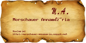 Morschauer Annamária névjegykártya